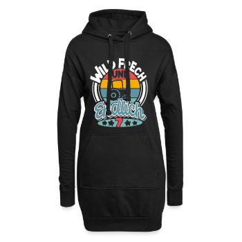 Traktor 7. Geburtstag Kinder - Hoodie-Kleid - Schwarz - Vorne