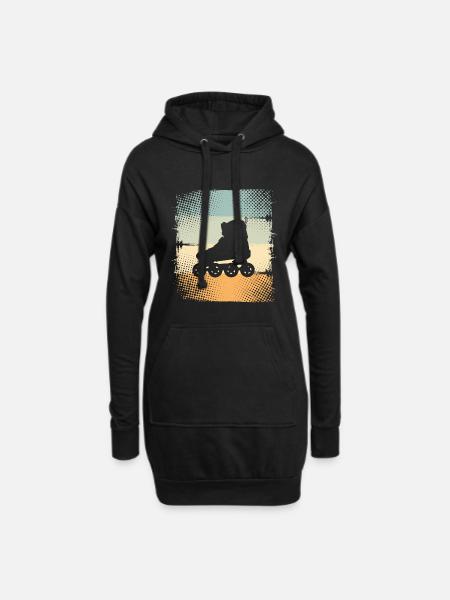 Inline Skates - Hoodie-Kleid - Schwarz