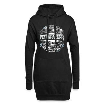 Pizzabäcker - Hoodie-Kleid - Schwarz - Vorne