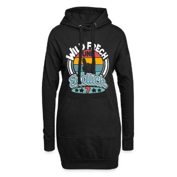 7 Jahre Wild Frech Und Endlich 7 - Hoodie-Kleid - Schwarz - Vorne