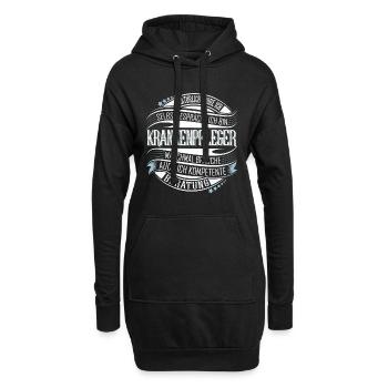 Krankenpfleger - Hoodie-Kleid - Schwarz - Vorne