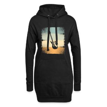 E-Gitarre - Hoodie-Kleid - Schwarz - Vorne