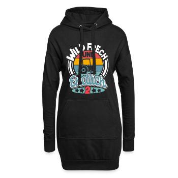 Traktor 2. Geburtstag Kinder - Hoodie-Kleid - Schwarz - Vorne