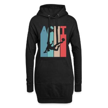 8 Jahre Kinder 8. Geburtstag Fußball - Hoodie-Kleid - Schwarz - Vorne