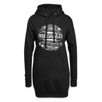 Pfandsammler - Hoodie-Kleid - Schwarz - Vorne