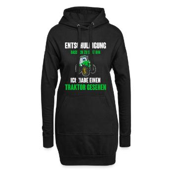 Traktor - Hoodie-Kleid - Schwarz - Vorne