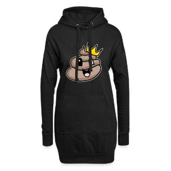 Roi du caca - Sweat-shirt à capuche long Femme - noir - Devant