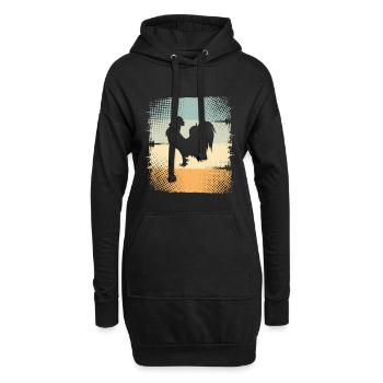 Hahn - Hoodie-Kleid - Schwarz - Vorne