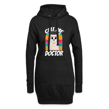 Promotion Doktorarbeit Doktortitel - Hoodie-Kleid - Schwarz - Vorne