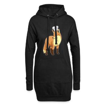 Fuchs Koch Kochmütze Kochen - Hoodie-Kleid - Schwarz - Vorne