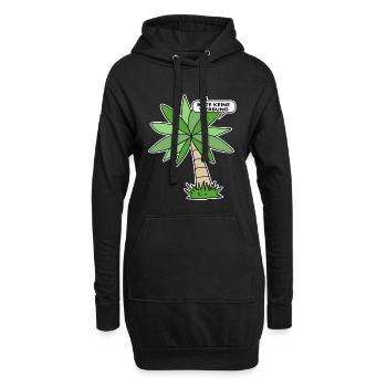 Bitte keine Werbung - Hoodie-Kleid - Schwarz - Vorne