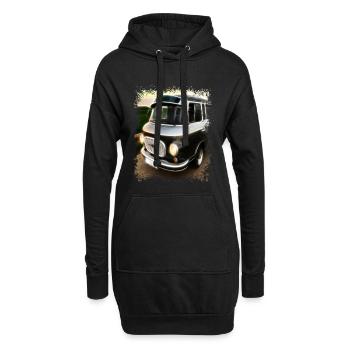 barkas | | rda | de transport Ostalgie - Sweat-shirt à capuche long Femme - noir - Devant