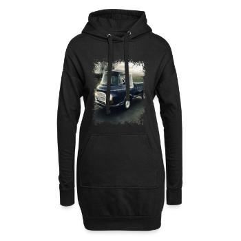 Barkas Flatbed GDR Transporter | Millésime - Sweat-shirt à capuche long Femme - noir - Devant
