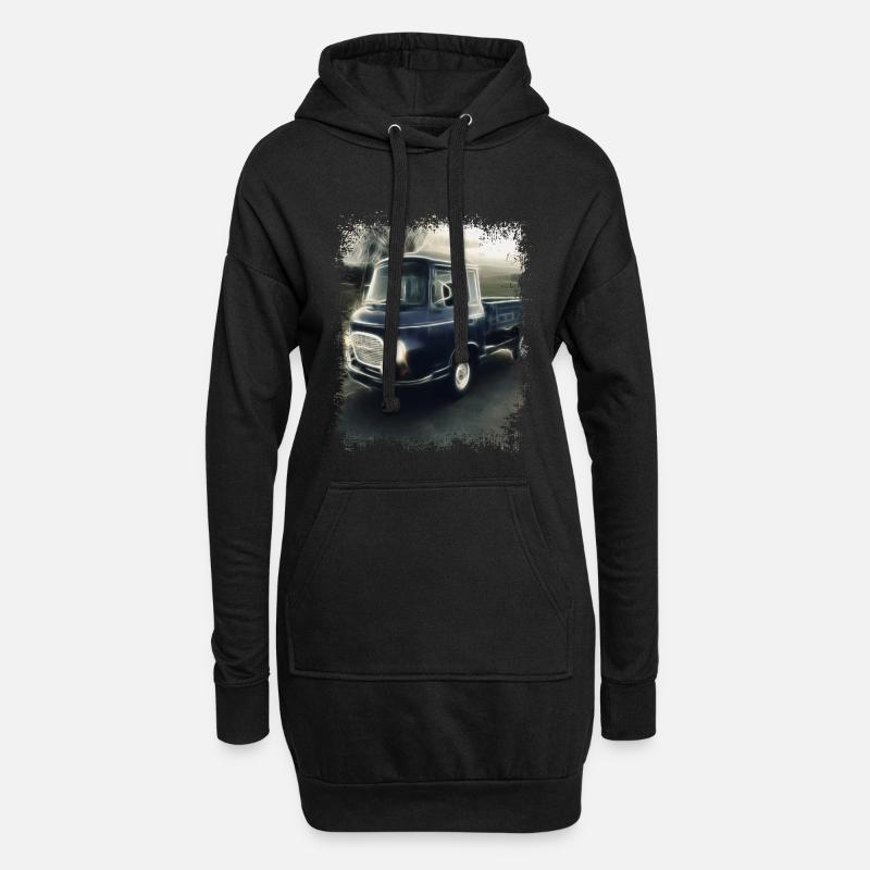 Barkas Pritsche - Hoodie-Kleid - Schwarz