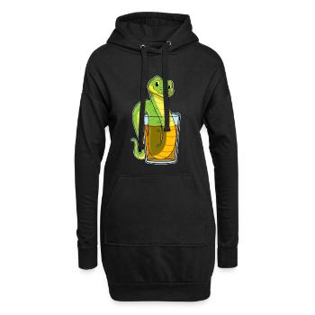 Schlange Saft - Hoodie-Kleid - Schwarz - Vorne