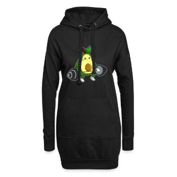 Bodybuilder Avocat Bodybuilding Barbell Bodybuilding - Sweat-shirt à capuche long Femme - noir - Devant