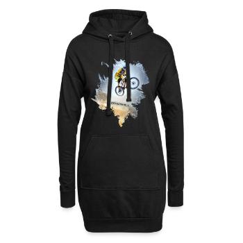 VTT | Vététistes | Descente - Sweat-shirt à capuche long Femme - noir - Devant