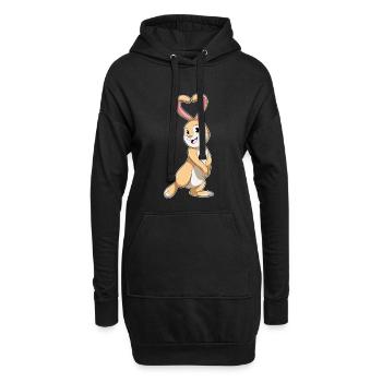 Cœur de Lapin - Sweat-shirt à capuche long Femme - noir - Devant