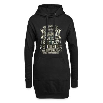 1957 Naissance Anniversaire Rétro Vintage - Sweat-shirt à capuche long Femme - noir - Devant