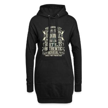 1955 Geboren Geburtstag Retro Vintage - Hoodie-Kleid - Schwarz - Vorne
