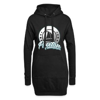 Papitän Segeln Segler Segelboot Vater Kapitän Papa - Hoodie-Kleid - Schwarz - Vorne