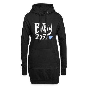 Baby 2022 - Geburt Schwanger 2022 - Hoodie-Kleid - Schwarz - Vorne