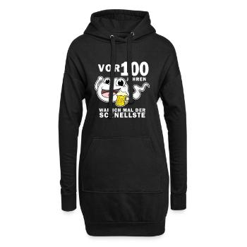100 Jahre - 100. Geburtstag lustig Spruch - Hoodie-Kleid - Schwarz - Vorne