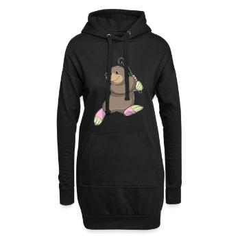 Hockey sur gazon Mole Stick - Sweat-shirt à capuche long Femme - noir - Devant