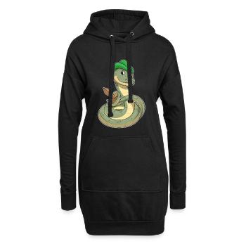 Schlange Schwert - Hoodie-Kleid - Schwarz - Vorne