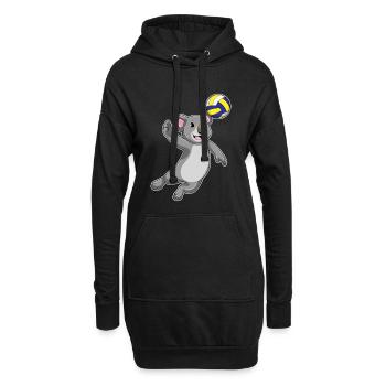 Koala Volleyball Player Volleyball - Hoodie Dress - black - Front
