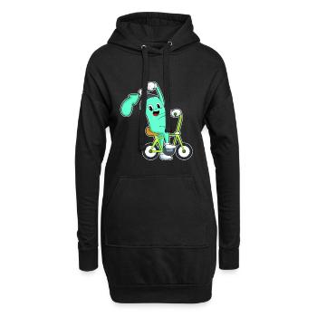 Spraydose Fahrrad - Hoodie-Kleid - Schwarz - Vorne