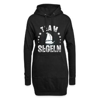 Segeln Segler Segelboot Team Crew - Hoodie-Kleid - Schwarz - Vorne
