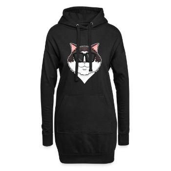 Ragdoll Katze - Hoodie-Kleid - Schwarz - Vorne