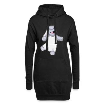 Nilpferd Braut Schleier Hochzeit - Hoodie-Kleid - Schwarz - Vorne