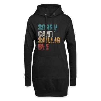 Segeln Segler Segelboot Retro Vintage - Hoodie-Kleid - Schwarz - Vorne
