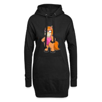 Lunettes de soleil pour chevaux - Sweat-shirt à capuche long Femme - noir - Devant