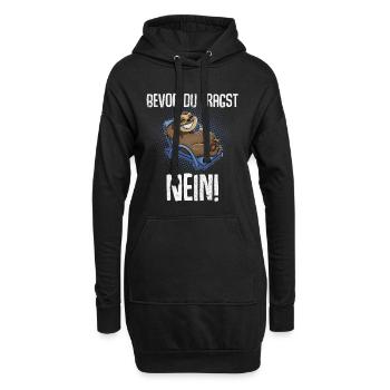 Bevor Du Fragst Nein! - Hoodie-Kleid - Schwarz - Vorne