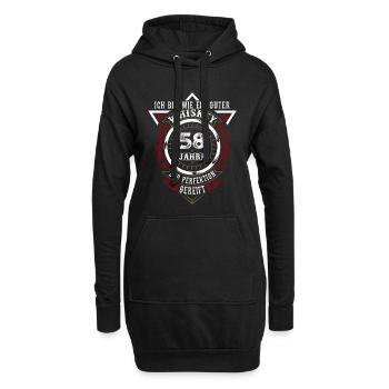 58. Geburtstag Whiskey Whisky - Hoodie-Kleid - Schwarz - Vorne