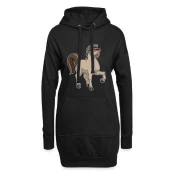 Lunettes de soleil pour chevaux - Sweat-shirt à capuche long Femme - noir - Devant