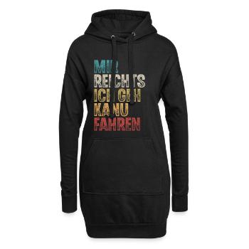 Kanu Kanufahrer Kanufahren - Hoodie-Kleid - Schwarz - Vorne