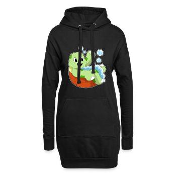 Baignoire de bain pour tortues - Sweat-shirt à capuche long Femme - noir - Devant