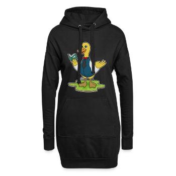 École de lecture des professeurs de canard - Sweat-shirt à capuche long Femme - noir - Devant