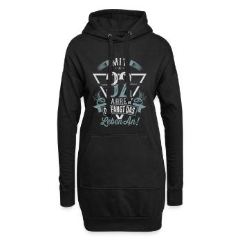 32. Geburtstag Da Fängt Das Leben An - Hoodie-Kleid - Schwarz - Vorne