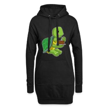 Gâteau Tortue - Sweat-shirt à capuche long Femme - noir - Devant