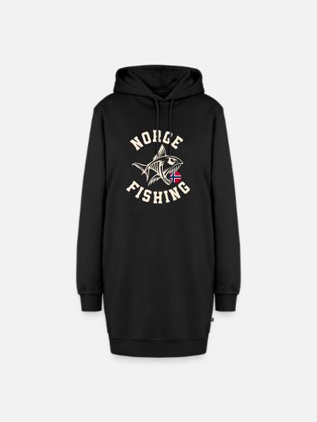 Norwegen Angeltour Angeln Angler Fischen - Hoodie-Kleid - Schwarz