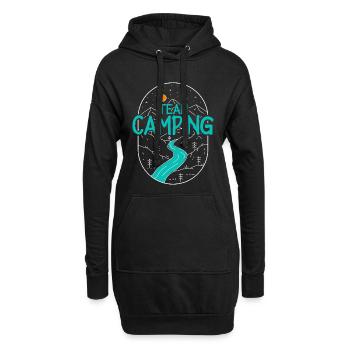 Équipe Camping Camper Campen - Sweat-shirt à capuche long Femme - noir - Devant