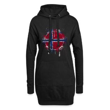 Norwegen - Hoodie-Kleid - Schwarz - Vorne
