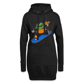 Frog Snowboarder Snowboard - Sweat-shirt à capuche long Femme - noir - Devant