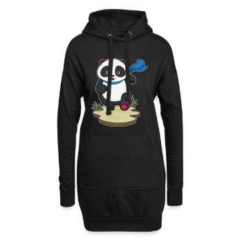Panda Jogger Jogging Sport - Sweat-shirt à capuche long Femme - noir - Devant