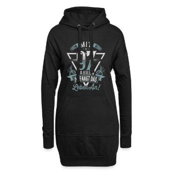 97. Geburtstag Da Fängt Das Leben An - Hoodie-Kleid - Schwarz - Vorne